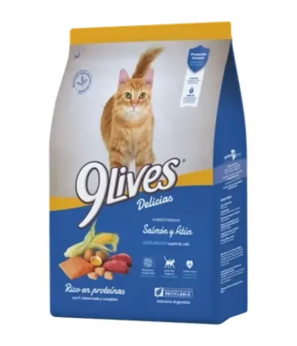 9 Lives Gato Adulto de Salmón y Atún x 15 Kg