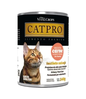 Catpro Alimento Húmedo Para Gatos Lata x 340gr Sabor Carne