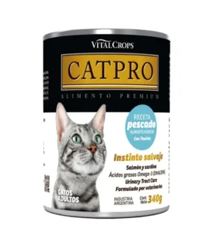 Catpro Alimento Húmedo Para Gatos Lata x 340gr Sabor Pescado