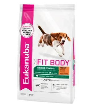 euka-medium-fit Eukanuba Perro Adulto Fit Body Raza Mediana x 15 Kg