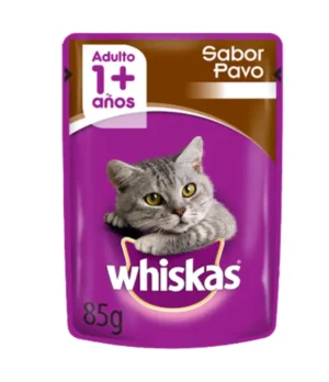 pouch-whiskas-pavo Pouch Whiskas Sabor Pavo En Salsa x 85 Grs Adulto