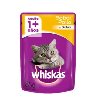 pouch-whiskas-pollo Pouch Whiskas Sabor Pollo En Salsa x 85 Grs Adulto