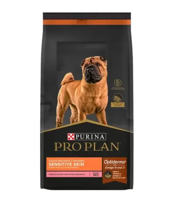 pro-plan-sensitive-medium Pro Plan Sensitive Skin Perro Adulto Raza Mediana y Grande x 12 Kg