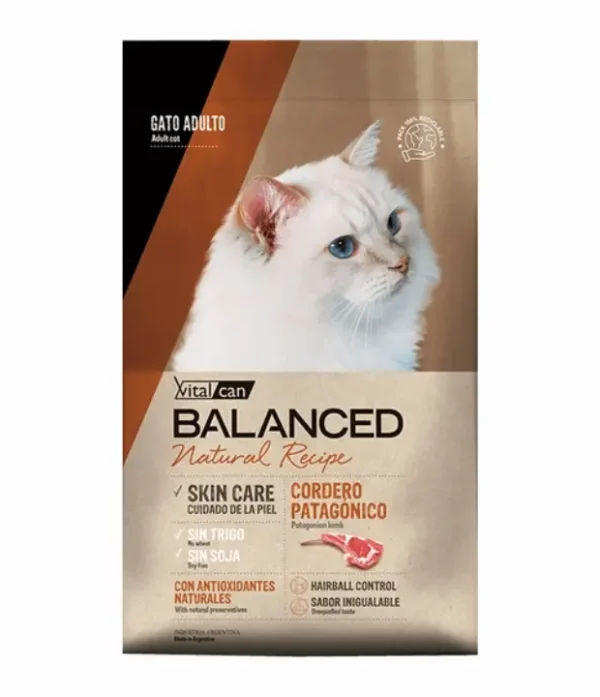 vital-can-balanced-skin-care-gato-cordero Vitalcan Balanced Natural Recipe Gato Adulto Cordero x 7,5 Kg