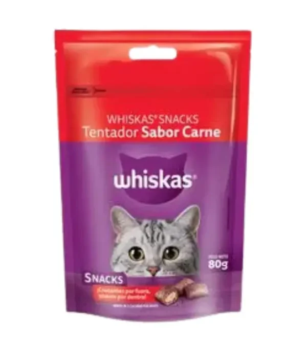 Whiskas Snack Delicioso Sabor Carne x 80 Grs