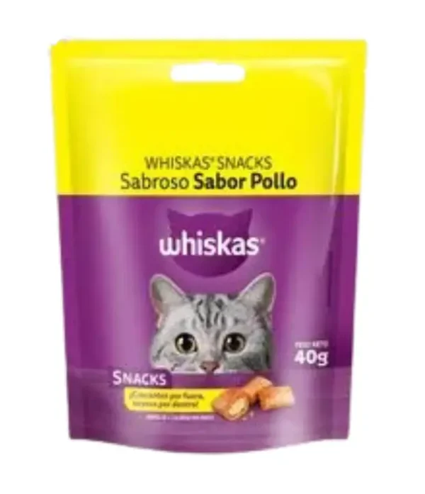 Whiskas Snack Delicioso Sabor Pollo x 40 Grs