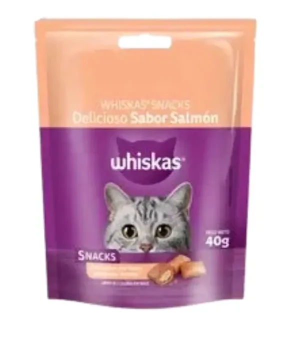 Whiskas Snack Delicioso Sabor Salmon x 40 Grs