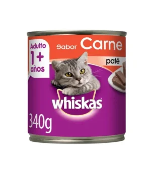Whiskas En Lata Sabor Carne x 340 Grs Adulto