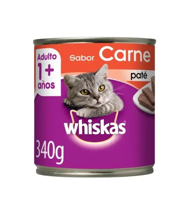 Whiskas En Lata Sabor Carne x 340 Grs Adulto