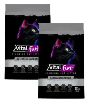 Vitalfun Arena Aglomerante Bentonita Carbon Activado x 24 Kg (Pack Ahorro 2 x 12 Kg) (copia)