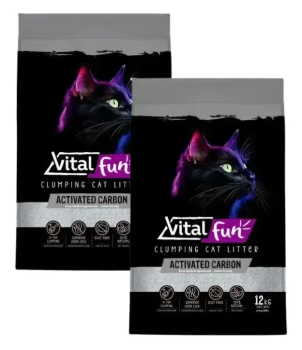 vital-fun-carbon-24 Vitalfun Arena Aglomerante Bentonita Carbon Activado x 24 Kg (Pack Ahorro 2 x 12 Kg) (copia)