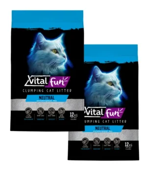 Vitalfun Arena Aglomerante Bentonita Neutro x 24 Kg (Pack Ahorro 2 x 12 Kg)